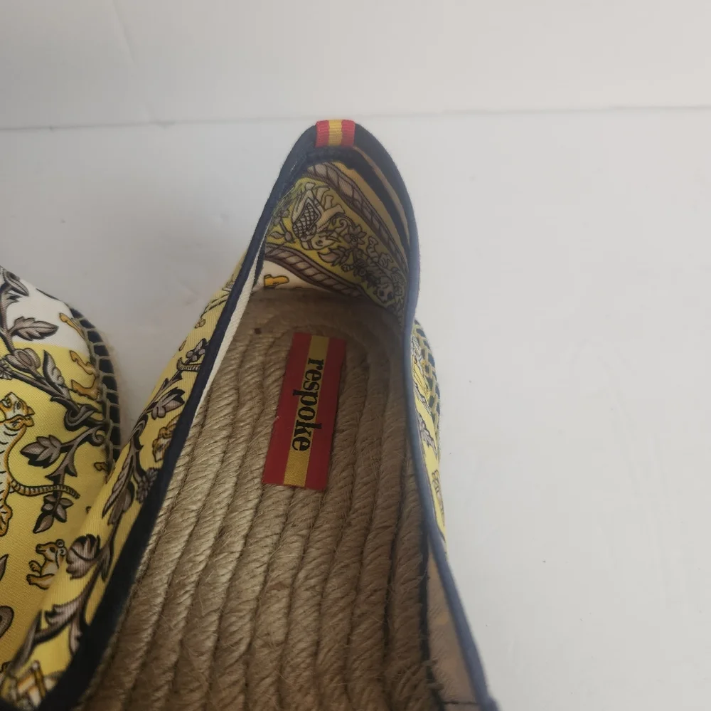 Respoke Eperon Chasse Navy Gold Hermes Espadrille 41